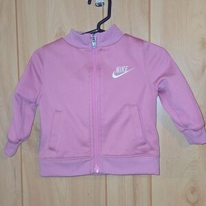 Nike Pink Zip Up Athletic Jacket Girls Size 12 Months